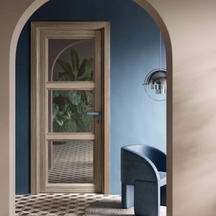 Usa batanta de interior din lemn cu sticla – Garofoli colectia Climb model TREVIA 3V