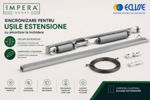 Sincronizare pentru ușile ECLISSE ESTENSIONE cu amortizor la închidere